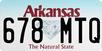 AR license plate 678MTQ