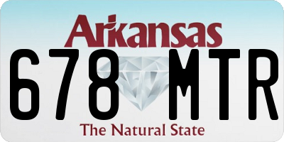 AR license plate 678MTR