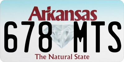 AR license plate 678MTS