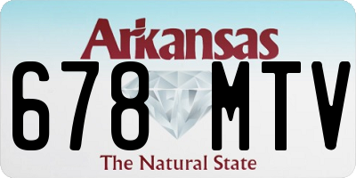 AR license plate 678MTV