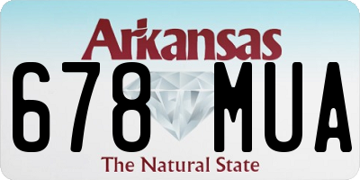 AR license plate 678MUA