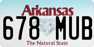 AR license plate 678MUB