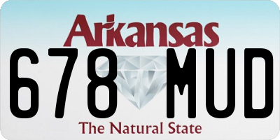 AR license plate 678MUD