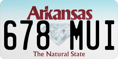 AR license plate 678MUI