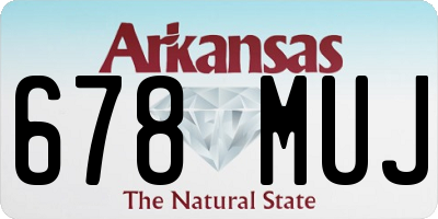 AR license plate 678MUJ