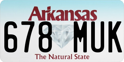 AR license plate 678MUK
