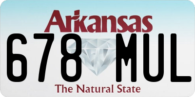AR license plate 678MUL