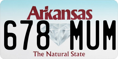 AR license plate 678MUM