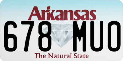 AR license plate 678MUO