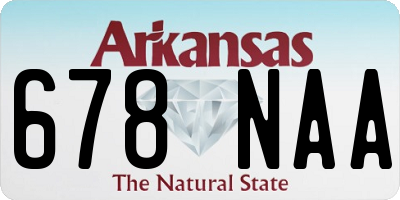 AR license plate 678NAA