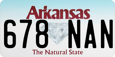 AR license plate 678NAN