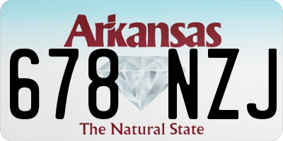 AR license plate 678NZJ