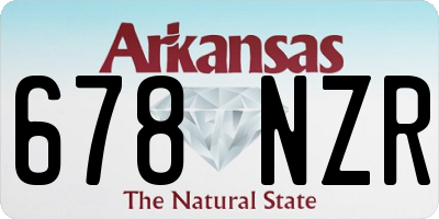 AR license plate 678NZR