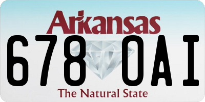 AR license plate 678OAI