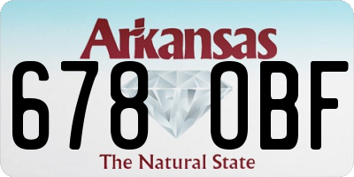 AR license plate 678OBF