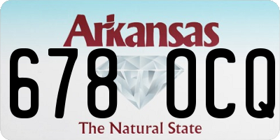 AR license plate 678OCQ