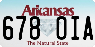 AR license plate 678OIA