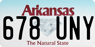 AR license plate 678UNY