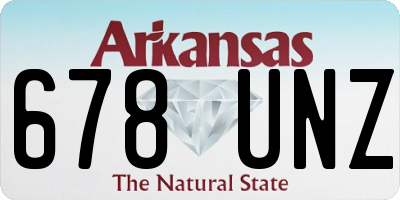 AR license plate 678UNZ