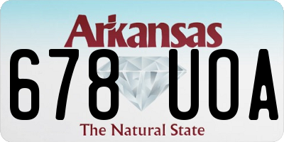 AR license plate 678UOA