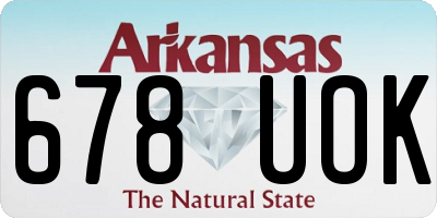 AR license plate 678UOK
