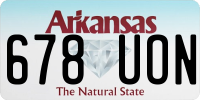 AR license plate 678UON