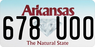 AR license plate 678UOO