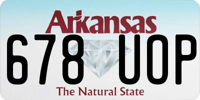 AR license plate 678UOP