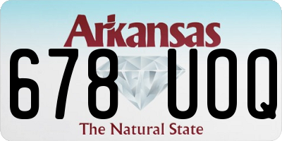 AR license plate 678UOQ