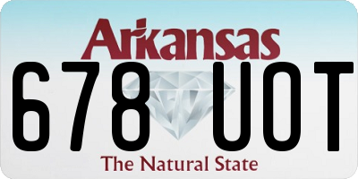 AR license plate 678UOT