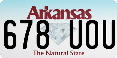 AR license plate 678UOU
