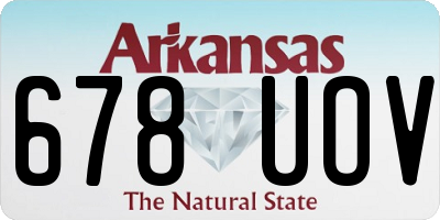 AR license plate 678UOV