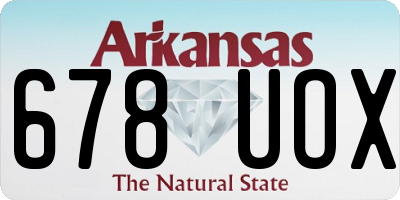 AR license plate 678UOX