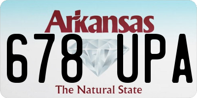AR license plate 678UPA