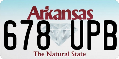 AR license plate 678UPB