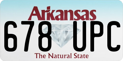 AR license plate 678UPC