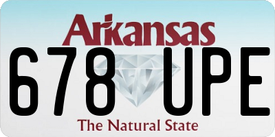 AR license plate 678UPE