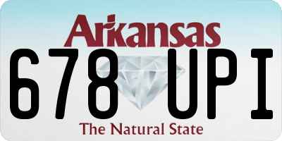 AR license plate 678UPI