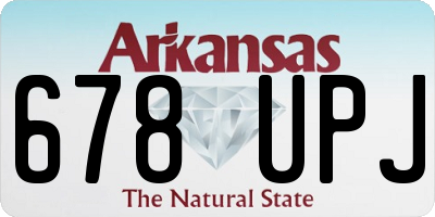 AR license plate 678UPJ