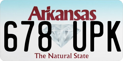 AR license plate 678UPK