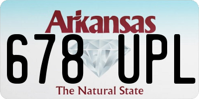 AR license plate 678UPL
