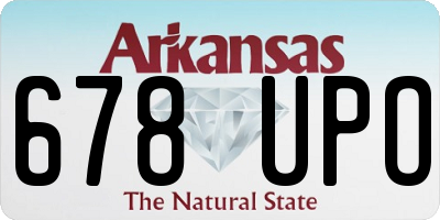 AR license plate 678UPO