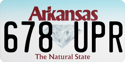 AR license plate 678UPR
