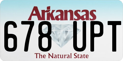 AR license plate 678UPT