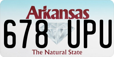 AR license plate 678UPU