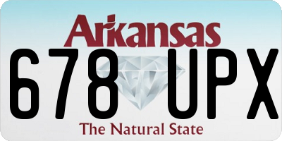 AR license plate 678UPX