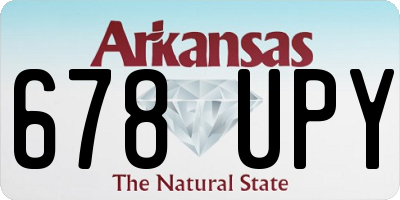 AR license plate 678UPY