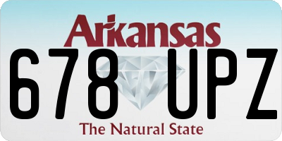 AR license plate 678UPZ