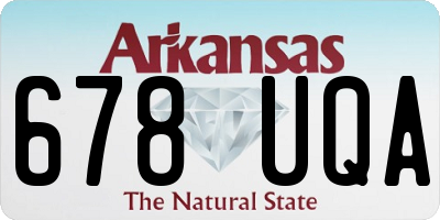 AR license plate 678UQA