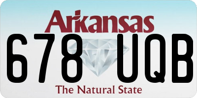 AR license plate 678UQB